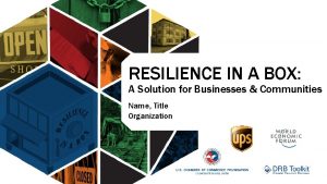 Business resilience 101 workbook