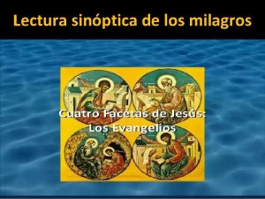 Lectura sinptica de los milagros Evangelio de Toms