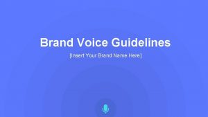 Voice brand name
