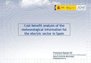 CBA met info electric sector Spain Costbenefit analysis