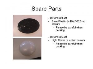 Spare Parts 66 VPFE 01 09 Base Plastic