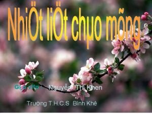 Gio vin Nguyn Th Khen Trng T H