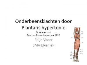 Plantaris hypertonie