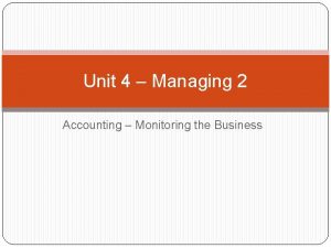 Unit 4 managing an event