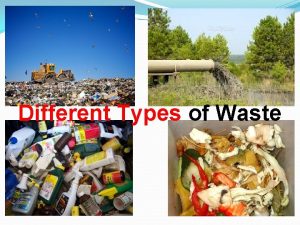 Different Types of Waste What is waste Waste Different Types of Waste What is waste Waste