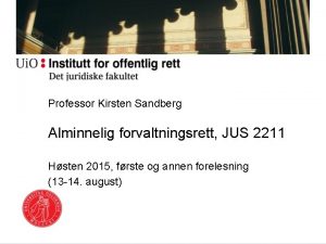 Fakultetsoppgave jus2211 Fakultetsoppgave jus2211