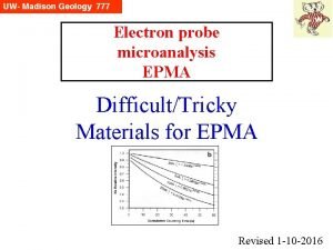 Electron probe microanalysis EPMA DifficultTricky Materials for EPMA