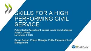 Skills for a high performing civil service