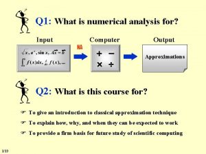 Mathematical preliminaries in numerical computing