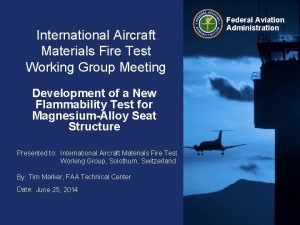 Aircraft materials fire test handbook