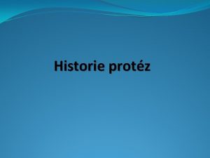 Historie protz STAROVK EGYPT Prvn doloen nhrady st