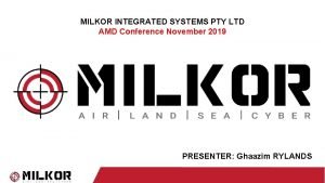 Milkor integrated systems