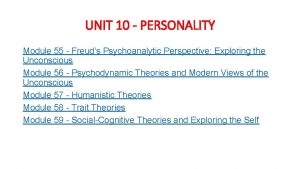 How is personality defined module 55