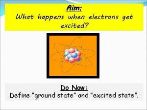 Excited state electron configuration
