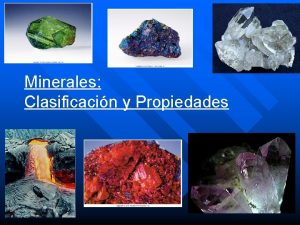 Los minerales se clasifican en