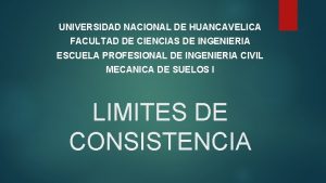 UNIVERSIDAD NACIONAL DE HUANCAVELICA FACULTAD DE CIENCIAS DE