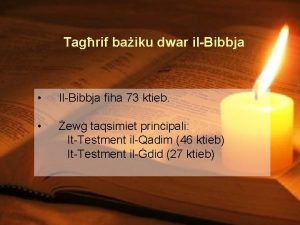 Tagrif baiku dwar ilBibbja IlBibbja fiha 73 ktieb