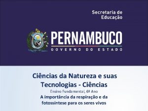 Cincias da Natureza e suas Tecnologias Cincias Ensino