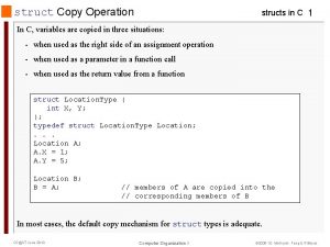 Copying a struct in c