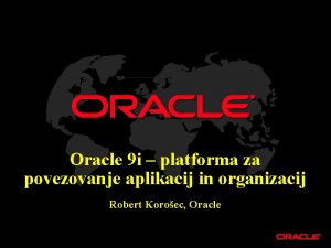 Oracle 9 i platforma za povezovanje aplikacij in