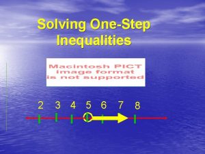 Solving OneStep Inequalities 2 3 4 5 6