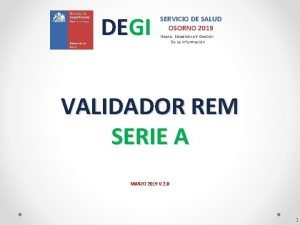 DEGI SERVICIO DE SALUD OSORNO 2019 Depto Estadstica