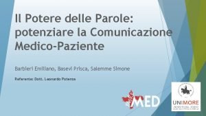 Il Potere delle Parole potenziare la Comunicazione MedicoPaziente