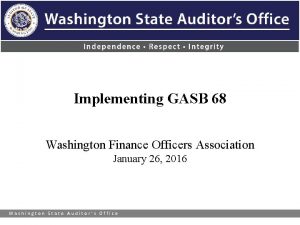 Washington finance officers association