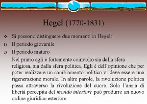 Hegel 1770 1831 v 1 2 Si possono