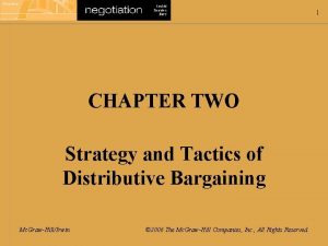 1 CHAPTER TWO Strategy and Tactics of Distributive