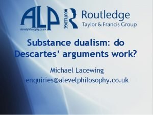 Descartes conceivability argument