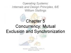 Operating Systems Internals and Design Principles 6E William