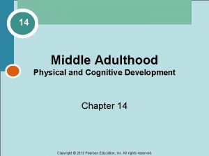 14 Middle Adulthood Physical and Cognitive Development Chapter