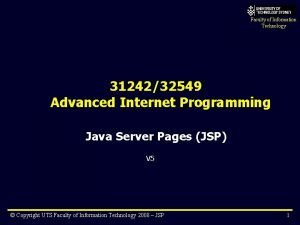 Advanced internet programming Advanced internet programming