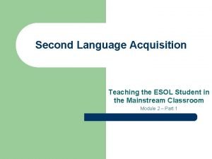 Cummins model of second language acquisition