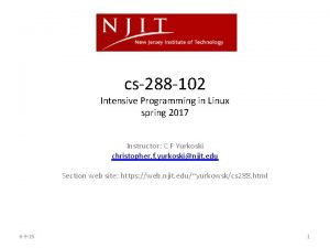 Njit cs 288