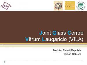 Joint Glass Centre Vitrum Laugaricio VILA Trenn Slovak