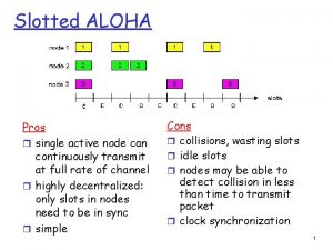 Pros and cons of slotted aloha