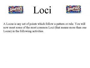 What is locus in maths