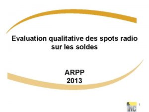 Evaluation qualitative des spots radio sur les soldes