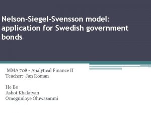 Nelson-siegel model excel