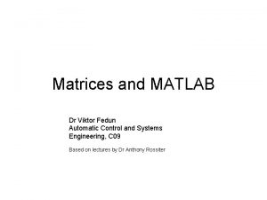 How to find determinant in matlab