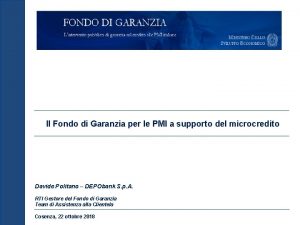 Il Fondo di Garanzia per le PMI a