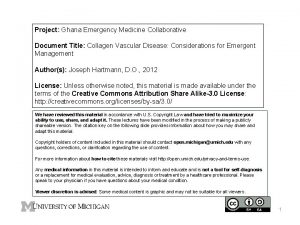 Project Ghana Emergency Medicine Collaborative Document Title Collagen