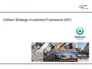 Strategic investment framework