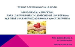 WEBINAR 3 PROGRAMA DE SALUD MENTAL Y EMOCIONAL