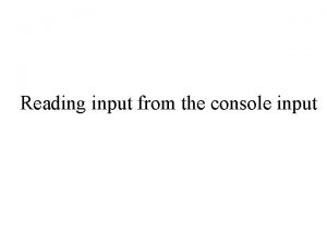 Reading input from the console input Javas console