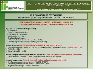 INSTITUTO FEDERAL DE EDUCAO CINCIA E TECNOLOGIA DE