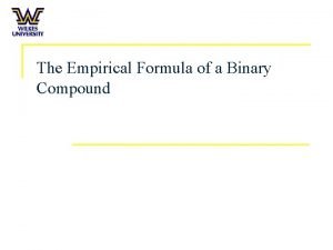 Which formula represents a binary compound