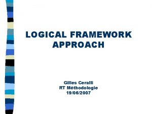 Logical framework approach